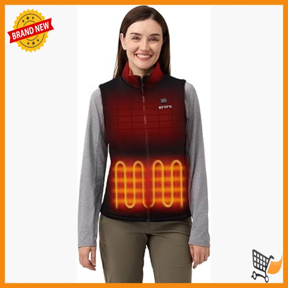 Heated Fleece Vest With Battery, 4-Zone Warming, Machine Washable, Regular Fit